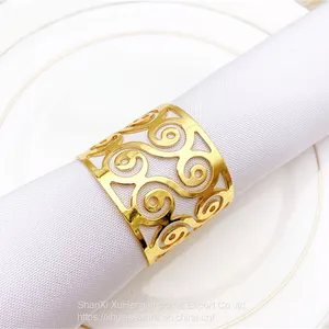 Manufacturer Wholesale Stock Hotel Banquet Event Stainless Steel Metal Napkin Rings thumbnail-3