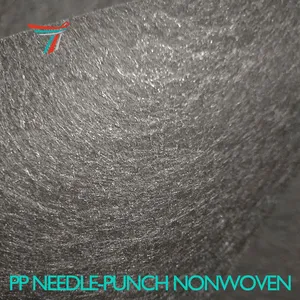 Home Textile Needle Punched Cotton Nonwoven Felt BLACK Flame Retardant Polypropylene PP Needlepunch Non-woven Fabric for Furniture Lining thumbnail-2