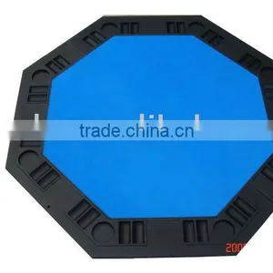 Blue Plastic Moulded 2 Folding Poker Table Top thumbnail-1