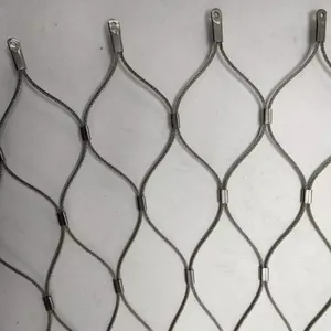 Stainless Steel Rope Mesh Compatible With Standard Mounting Hardware for Versatile Fencing Systems thumbnail-1