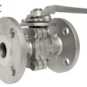 ANSI API Ball Valve Two Hemisphere SS304 SS316 CF8 CF8M High Platform Flange 2 Piece Ball Valve Industrial Pipeline Valve thumbnail-6
