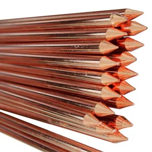 NFC 17-102 Copper Clad Earth Rod 14mm 16mm 1.5m 2m French Standard Lightning Protection thumbnail-1