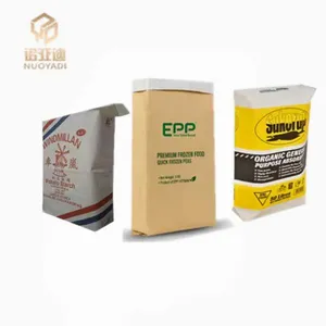 Factory Price 25 kg 50 kg Renewable Multi-layer Kraft Paper Bag Sugar Milk Powder Paper Bag thumbnail-2