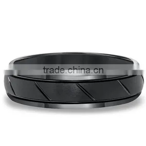 2016 Newest Design Tungsten Men's Diagonal Cut Band 6mm thumbnail-1