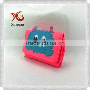 Pink PU Leather Women Purse With Cute Decoration thumbnail-3