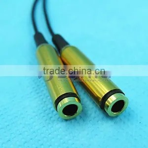 3.5mm 1 to 2 Audio Dual Y Splitter Cable Adapter Earphone Headphone Jack With Metal Plated thumbnail-4