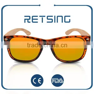 2016 Promotional Nice Design Wood Temple pc Frame Sunglasses Bamboo Wood Sunglasses thumbnail-4