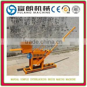 Building Compressed Earth Concrete Small Interlocking Brick Making Machine United Arab Emirates FL1-40 thumbnail-1