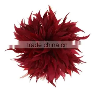 Fancy Feather Flower Hair Fascinator/Clip/Barrettes thumbnail-5