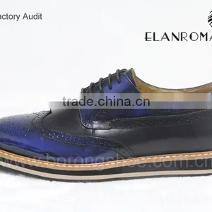 Wholesales Men Casual Leather Flat Sole Leather Shoes for Men thumbnail-3