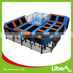 Indoor Rent Professional Safetynet Top Quality Leading Excersise Rectangular Trampoline Manufacturer thumbnail-3