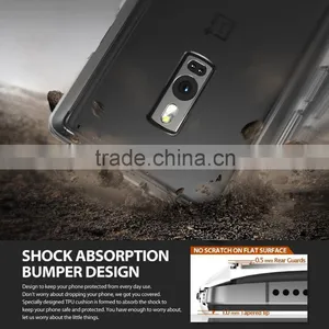 Keno All New Dust Free Cap Crystal Clear Shock Absorption TPU Bumper Drop Protective Hard Back Case for OnePlus Two thumbnail-5