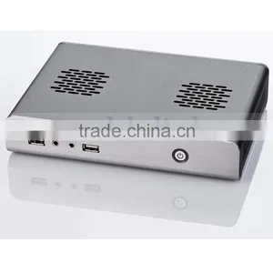 Dual RS232 COM Industrial Fanless Mini Computer for Kids in School Cheapest Price Atom Mini PC WindowsXP VGA LAN Port Alloy Case thumbnail-3