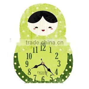 New Design Tumbler Style Wooden Wall Clock for Home Deco thumbnail-1
