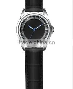 Simple Style Men Black Leather Watch With Quartz Movement thumbnail-1