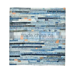 Natural Fibres Denim Waistbands Patchwork Mat thumbnail-1