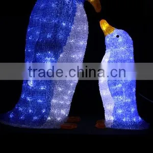 Factory Produce High Quality and Cheap 3 D LED Christmas Acrylic Penguin Motif Decoration Light thumbnail-1