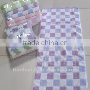 Yarn-dyed Untwist Checked Design Bath Towel Stock thumbnail-1