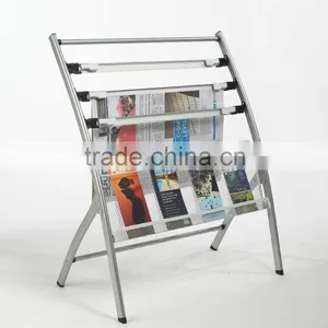 Metal Magazine and Newspaper Brochure Display Rack thumbnail-1