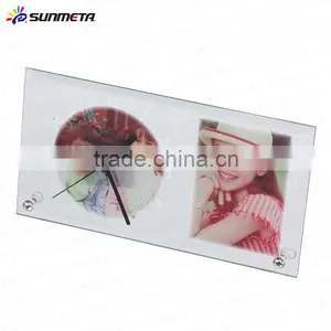 Sublimation Glass Photo Frame With Clock BL-11 thumbnail-1
