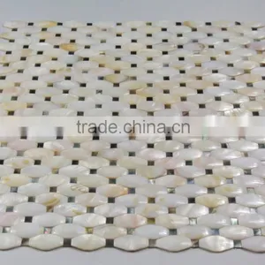 Convex Pattern Shell Mosaic Tile,bathroom Tile,seamless on Mesh thumbnail-2