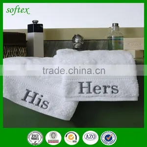 Terry 100% Cotton Hotel Towels Face Towels With Embriodery Logo thumbnail-2