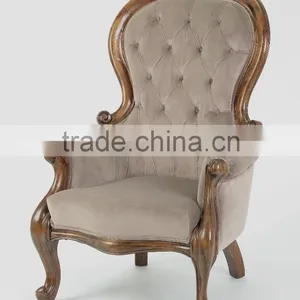 European Style Classic High Back Fabric Office/Conference Wooden Armchair/Leisure Chair(CH-295) thumbnail-1