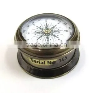 Nautical Solid Brass Drum Compass With Antique Finish 13469 thumbnail-1