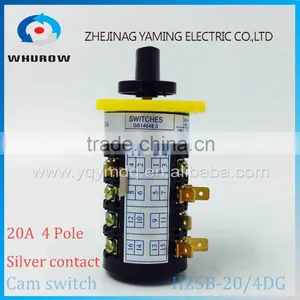 Cam Switch HZ5B-20/4 Combination Changeover Rotary Switch 3 Positions (1-0-2) 4 Poles High Quality AC50Hz 20A 380V thumbnail-3
