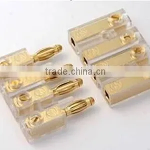 Car Audio Gold Plated Banana Block 4 Males +4 Females,car Audio Accessories thumbnail-1