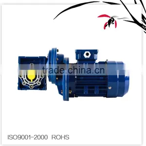 Die Cast Aluminum Alloy Cast Iron NMRV 025-150 Worm Speed Reducer , PC Pinion Helical Bevel Gearboxs Gear Box Motor for Conveyor Quality Choice thumbnail-1