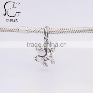 925 Sterling Silver Sea Horse Beads Charms thumbnail-1