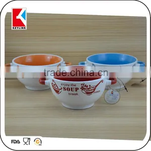Custom Logo Printed Promotional Gift Mug Bowl Porcelain White Salad Ceramic Soup Bowl thumbnail-2