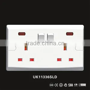 13A Bakelite Double Switched Socket Outlet With Light, Wall Switch and Socket thumbnail-2