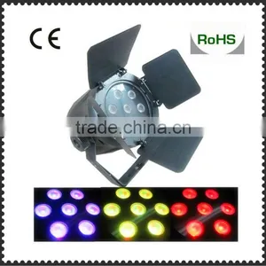 7*3W RGB Tricolor Led Mini Par Stage Lights With Barn Door thumbnail-1
