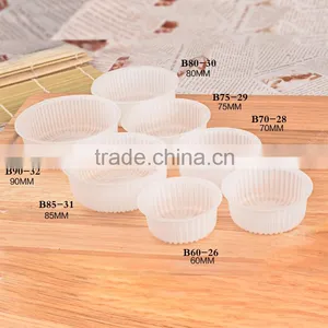 BAKEST PP Material Milky White Round Shape Mooncake Tray Muilt Size for Choose thumbnail-3