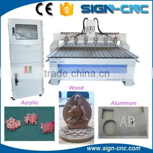 China Supplier High Precision Wood Working Cnc Router 1325 With Multi Heads thumbnail-4