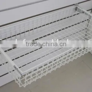 Powder Coat Metal Wire Basket Supermarket Storage Basket thumbnail-3