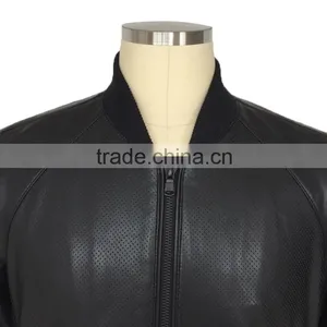 Wholesale pu Cheap Custom Simple Slim Man Leather Jacket thumbnail-5