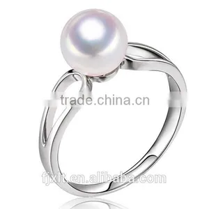 8-9mm 925 Sterling Silver Pearl Ring thumbnail-1
