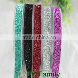High Quality Wholesale Eco-friendly Glitter Metallic Elastic Ribbon thumbnail-2