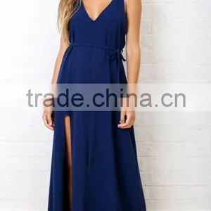 Latest Dress Designs Deep v Neck New Women Arbic Long Maxi Dress thumbnail-4