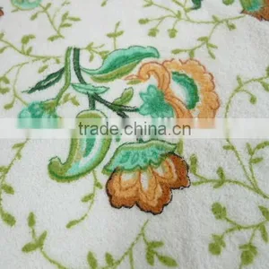 Colorful Flower Print Cotton Terry Hand Towel thumbnail-2