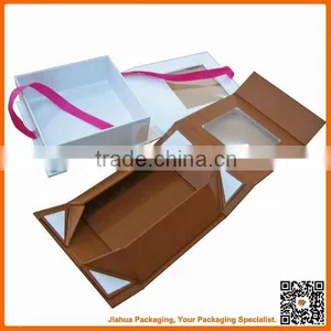 High Quality Paper Folding Gift Box With Clear Window thumbnail-1