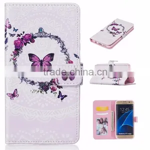 For Samsung Galaxy s6 Edge Leather Stand Wallet Case , Customize Smart Phone Cover for Samsung s6 Edge Plus thumbnail-2