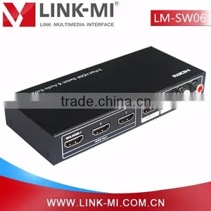 LINK-MI LM-SW06 HDMI 3x1HDMI Video Switch, AUDIO SWITCH With 1 SPDIF + 1 R/L Audio Out With ARC 3d 4k2k tv Box thumbnail-4