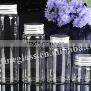Pop Mini Transparent Glass Phial Sealed Cans Medical Capsule Bottle Loves Candy Food Bottles With Screw Lid thumbnail-1
