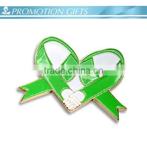 Custom Metal Aids Cancer Ribbon Badge thumbnail-4