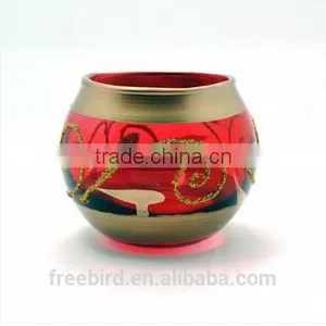 Glass Tea Light Holder,ball Shaped Vase ,votive Candle Holder thumbnail-1