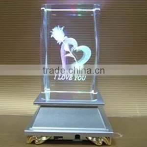 2016 Beautiful Design 3d Laser Sandblasing Crystal Cube thumbnail-1